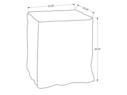 Square Accent Table, Indoor Outdoor - White