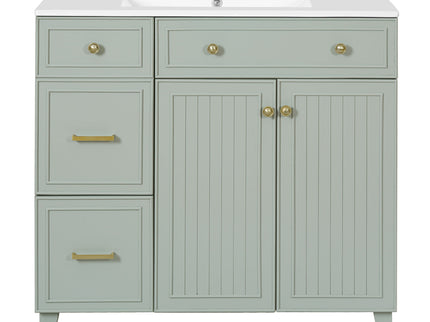 Bathroom Vanity With Sink, Soft Close Doors, Adjustable Shelves