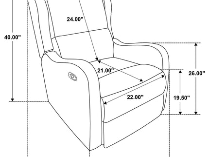 Cortland - Upholstered English Arm Recliner Chair Comfort Enhancing Lounge Chair - Ivory