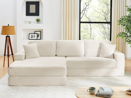 Modern Minimalist L Shape Modular Sectional Sofa, Couch