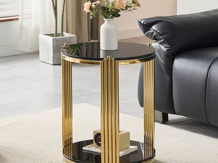 Round Table With Double Layer Storage
