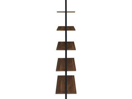 Christy - Owens - 6 Shelf Wall Bookshelf - Walnut
