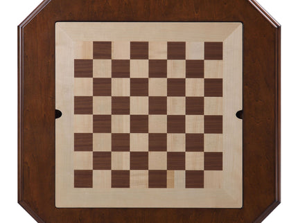 Bishop - Reversible Chess Checker Game Table With Game Tray (Chess Fingures Not Included) - Cherry