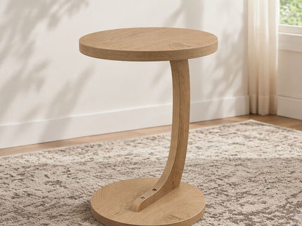 C - Shaped End Table With Sturdy Base
