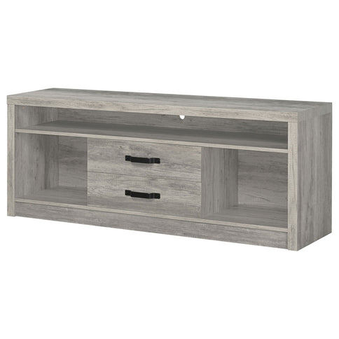 Bergeron - 2 Drawer TV Stand - Driftwood