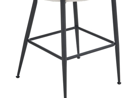 Modern Teddy Fabric Upholstered Bar Stools - Legs