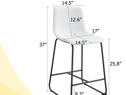 Retro Bar Chairs, Comfortable Stools (Set of 2)