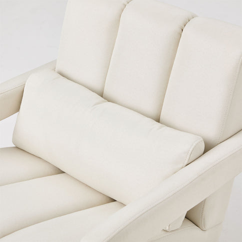 Modern Upholstered Accent Chair, Comfortable Fabric With A Pillow For Living Room