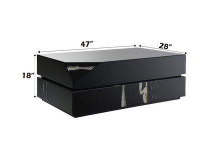 Wenona - Mirrored Coffee Table - Black