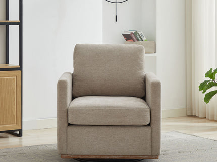 Square Upholstered Swivel Accent Chair