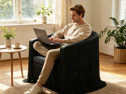 Isle - Swivel Chair With Fringe Accent
