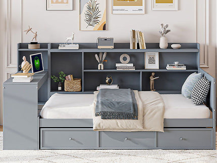 Daybed With 3 Drawers USB Ports And Desk