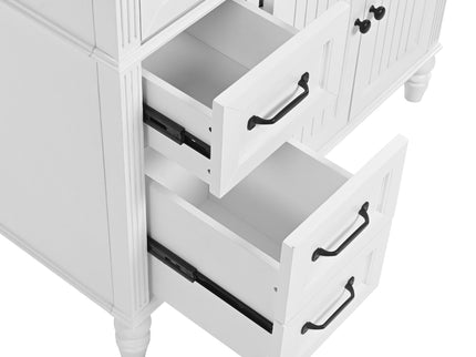 Bathroom Vanity With Sink, 2 Doors 2 Drawers, Freestanding Design