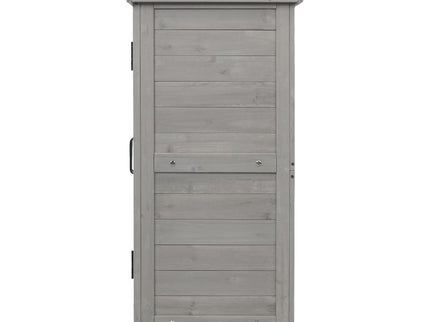 Potting Bench With Storage Cabinet And Metal Table Top For Outdoor
