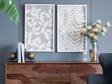 Shadow Box Wall Decor (Set of 2) - White