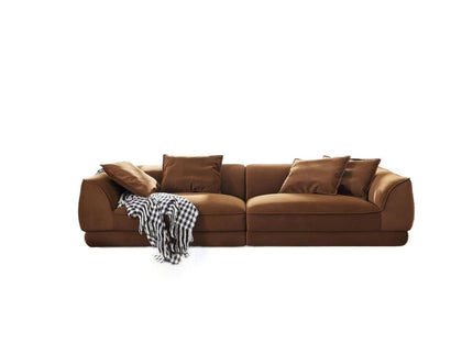 Nordic Modern Sofa With Removable Pillowcase, High Density Sponge Filling, 4 Throw Pillows