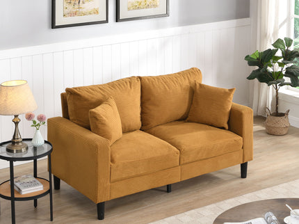 Modern Upholstered Loveseat Sofa, High Resilience