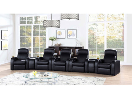 Upholstered Recliner With Cup Holder Comfort Lounge Chair - Black