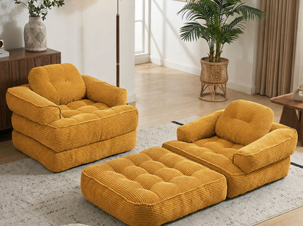 Convertible 2 In 1 Armrest Sofa For Bedroom