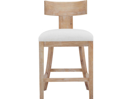 Upholstered Counter Height Bar Stools With Solid Rubber Wood Frame (Set of 2)