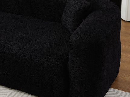 L - Shape Boneless Cloud Couch With 2 Throw Pillows For Living Room
