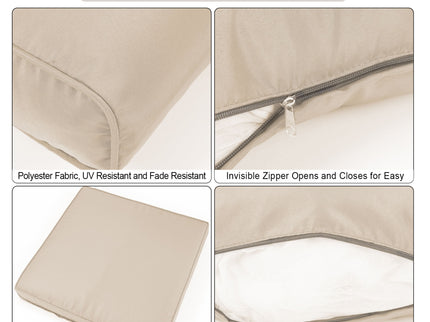 Outdoor Deep Seat Cushions For Patio Furniture Replacement, Cushion Set For Sectionals