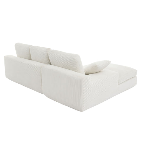 Compressed Sofa With 3 Back Cushions, 2 Throw Pillows