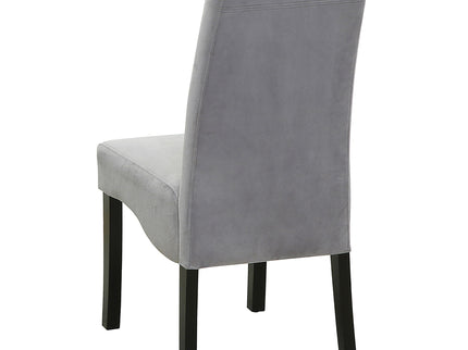 Upholstered Dining Chair Soft Padded Seat And Flared Back Design (Set of 2) - Gray