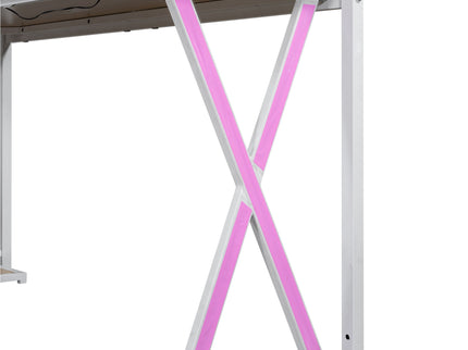 Loft Bed With Built In Work Station, Wardrobe, Storage Staircase And LED