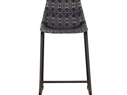 Claire - Canvas Upholstered Counter Chair (Set of 2) - Blue