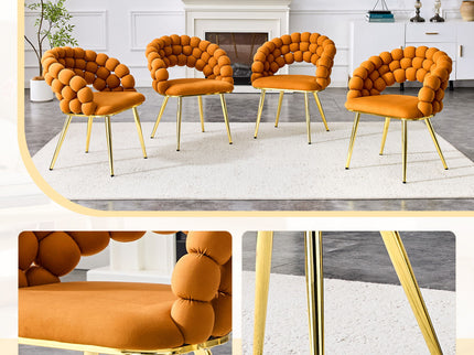 Puffy Bubble, Ball Chain Chairs For Dining Room (Set of 2)