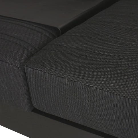 Giovanna - 3 Seater Sofa With Aluminum Frame And Water Repellence Cushions - Black