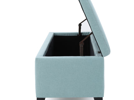 Contemporary Storage Ottoman Bench With Upholstery