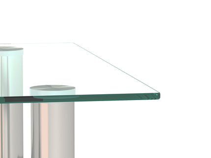 Modern Tempered Glass Tea Table, End Square Table For Living Room