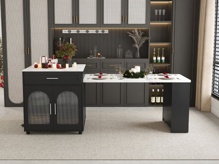 Expandable Kitchen Island With Power Outlet