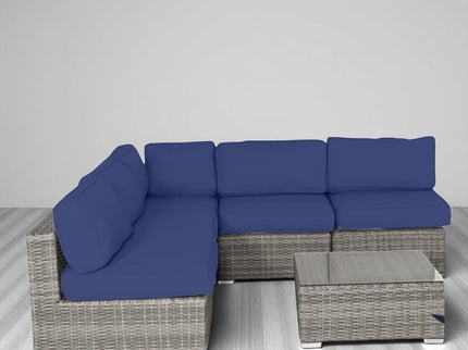 Seating Set With Cushions Handcrafted Wicker Design