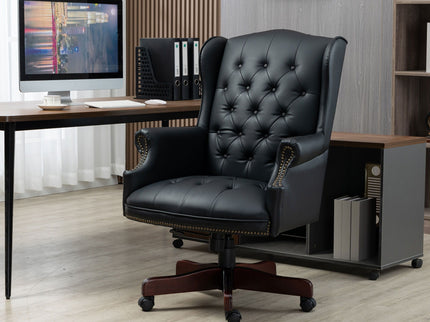 Executive Office Chair, High Back Reclining Comfortable Desk Chair With Smooth Glide Caster Wheels
