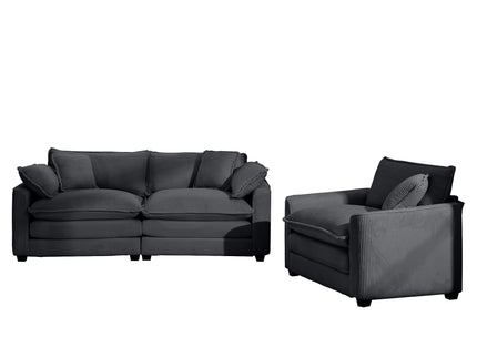 Elegant Oversized Sectional Sofa Set With Deep Seats And Flexible Layout