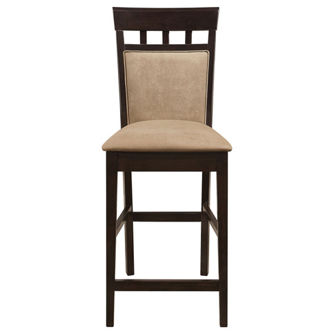 Upholstered Counter Height Stools (Set of 2) - Beige / Brown