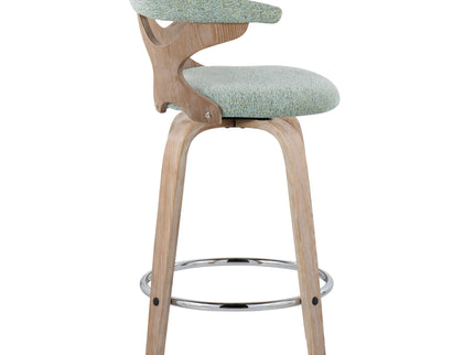 Gardenia - Mid Century Modern Fixed Height Counter Stool With Swivel (Set of 2)