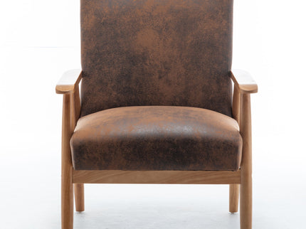 Wide Arm Chair - Light Brown