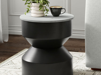 Maxine - Side Table - Black White