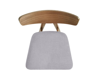 Mid Century Modern Counter Stool With V Shape Frame And Upholstered Seating