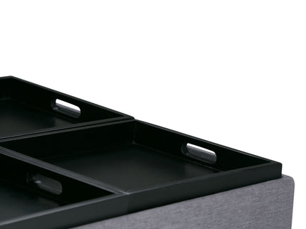 Avalon - Square Coffee Table, Storage Ottoman
