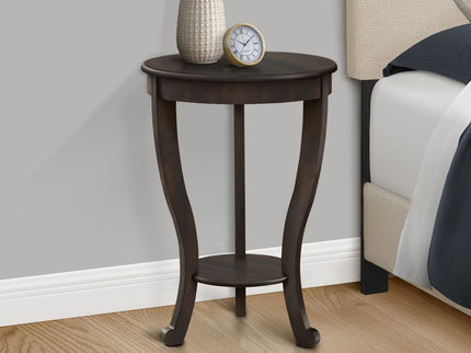 Accent End Table, 2 Tier, Traditional - Walnut