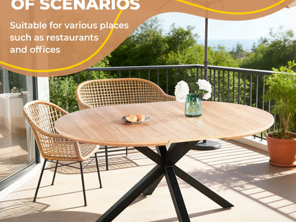 Extendable Round Dining Table - Oak