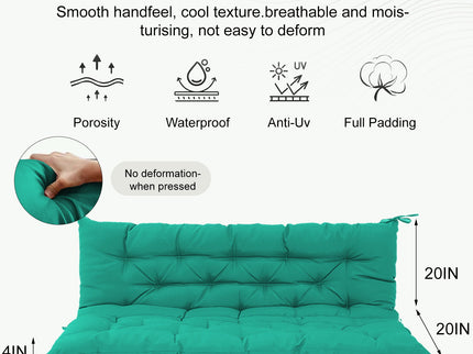 3 Seater Outdoor Porch Swing Cushion With Backrest