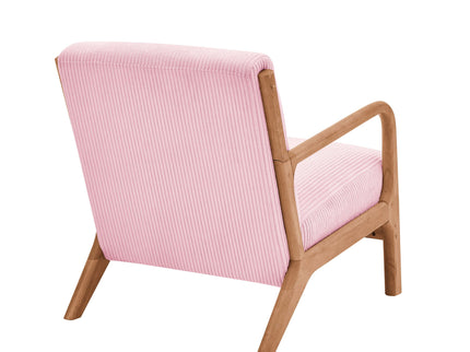 Upholstered Armchair With Back Support Pillow