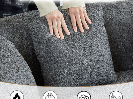 Curved Sectional Sofa With 6 Pillows