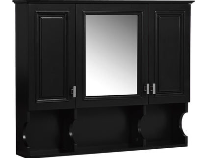 Wall Mounted Bathroom Medicine Wall Cabinet With Mirror & Open Shelves